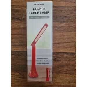 Bell & Howell (USB/Battery) Power Table Lamp 9.5" Tall. New in box W Batteries